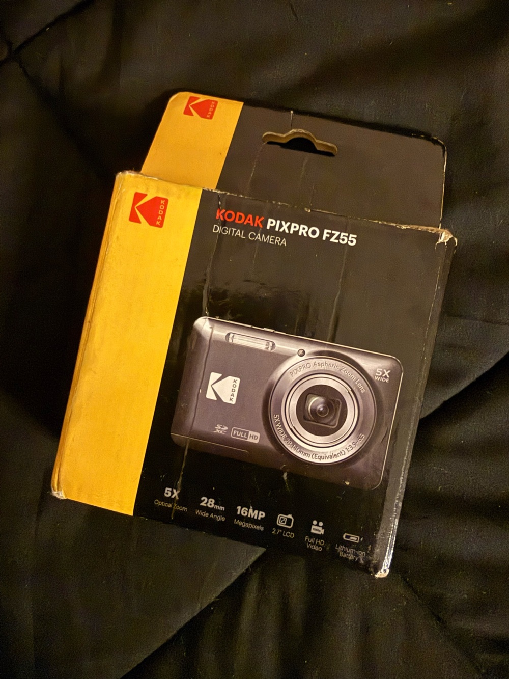 Kodak PIXPRO FZ55 Digital Camera - Black and Yellow Box